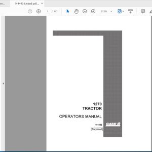Case IH Tractor 1270 Operators Manual9 4442 1