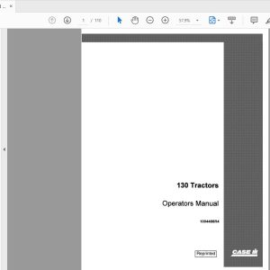 Case IH Tractor 130 Operators Manual1004488R4 1