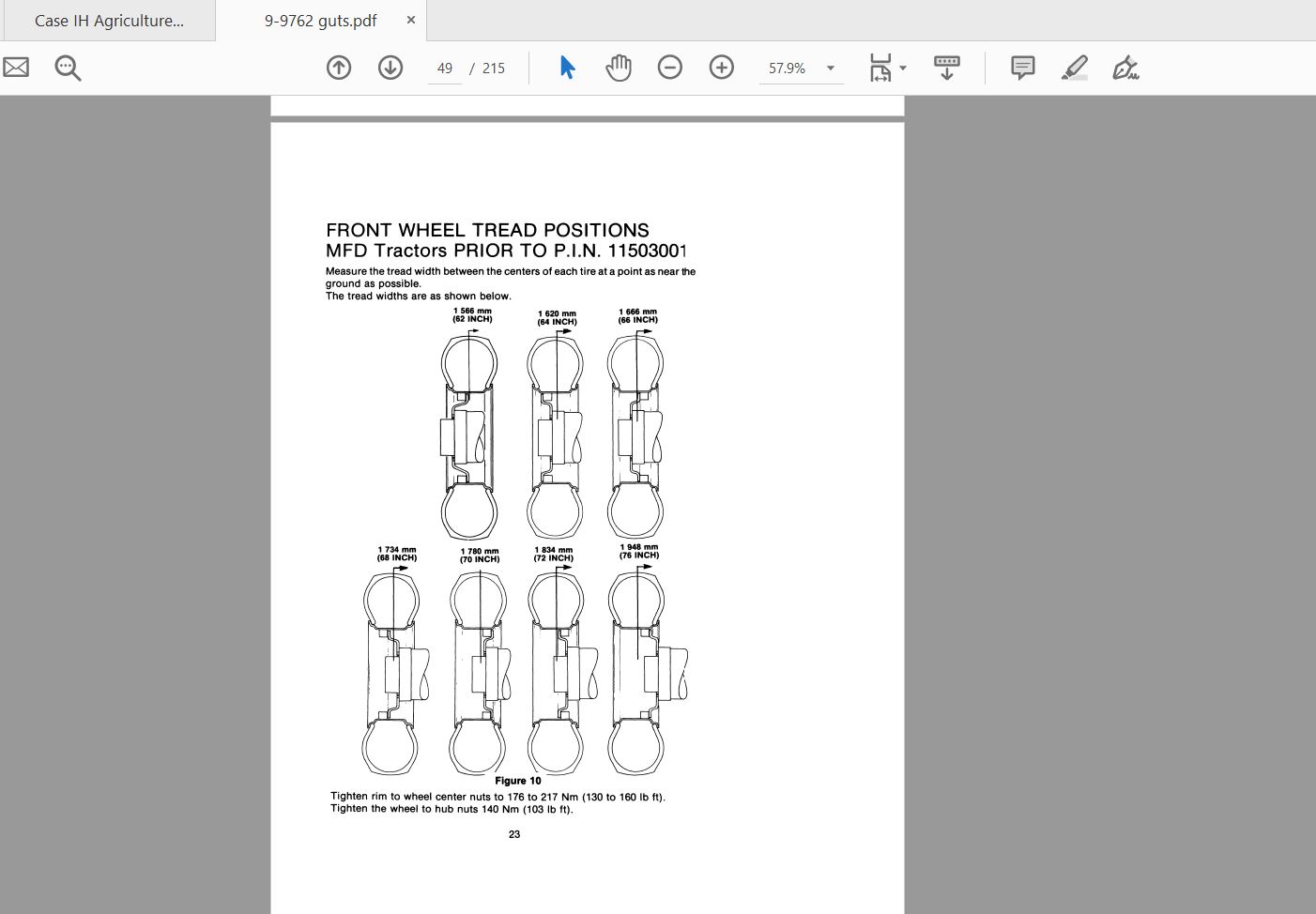 Case IH Tractor 1394 Operators Manual9 9762 2