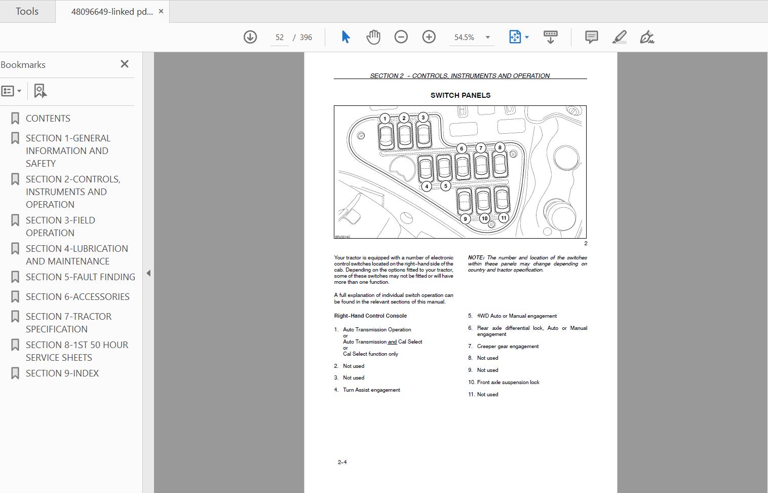 Case IH Tractor 1404 Operators Manual48096649 2