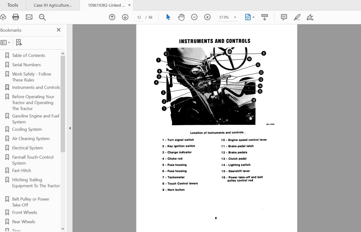 Case IH Tractor 140 Operators Manual1096193R2 3