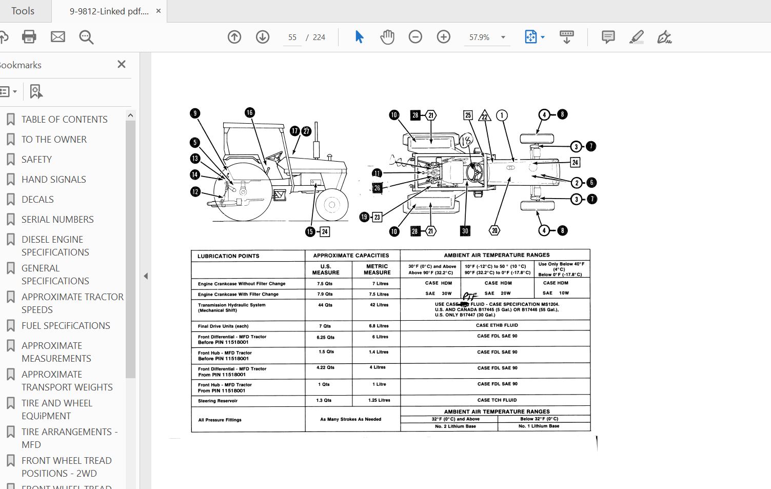 Case IH Tractor 1494 Operators Manual9 9812 4