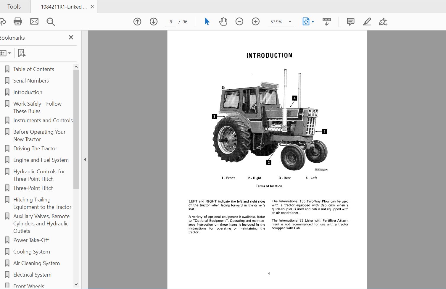 Case IH Tractor 15661568 Operators Manual1084211R1 2