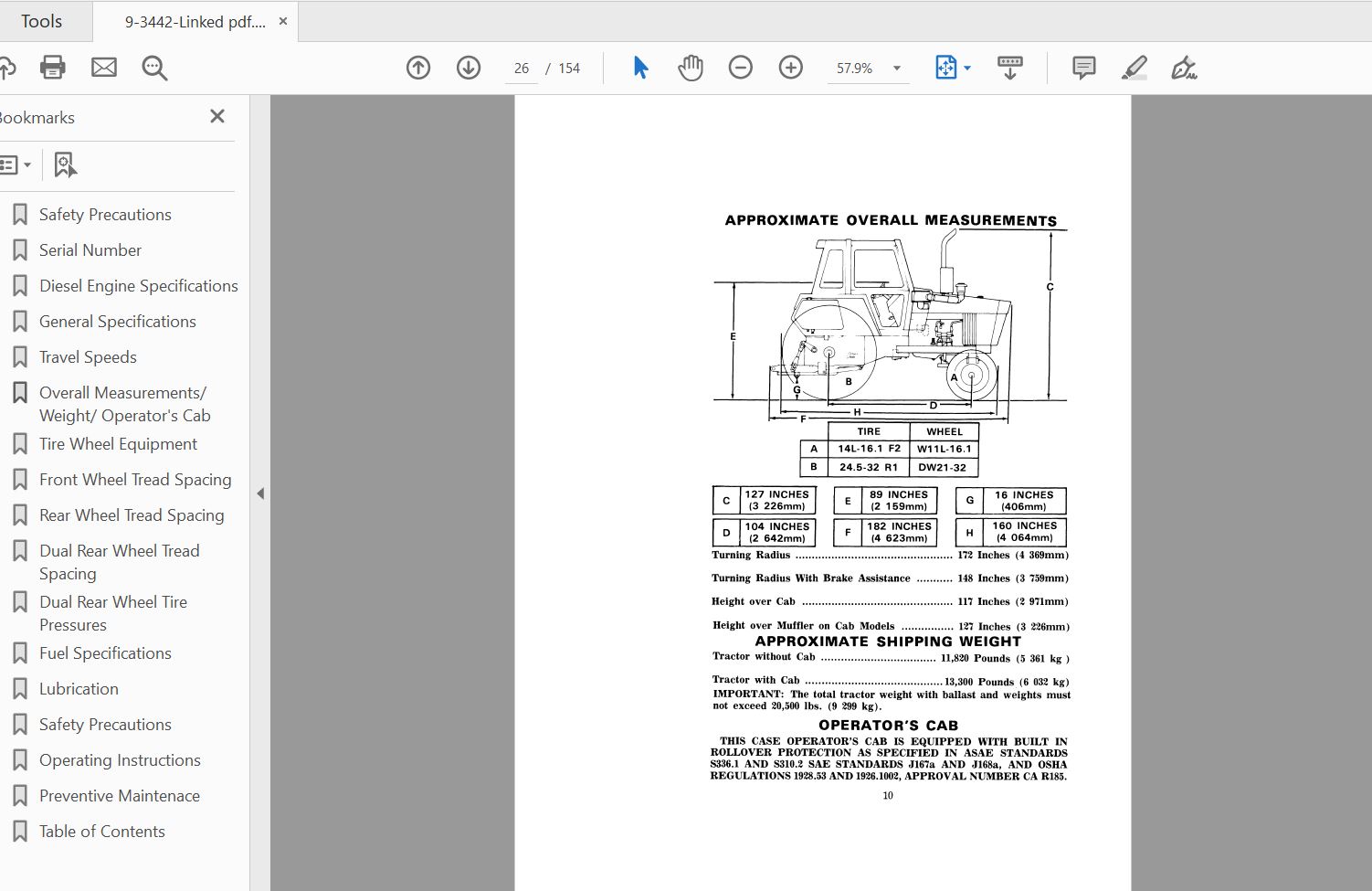 Case IH Tractor 1570 Operators Manual9 3442 2