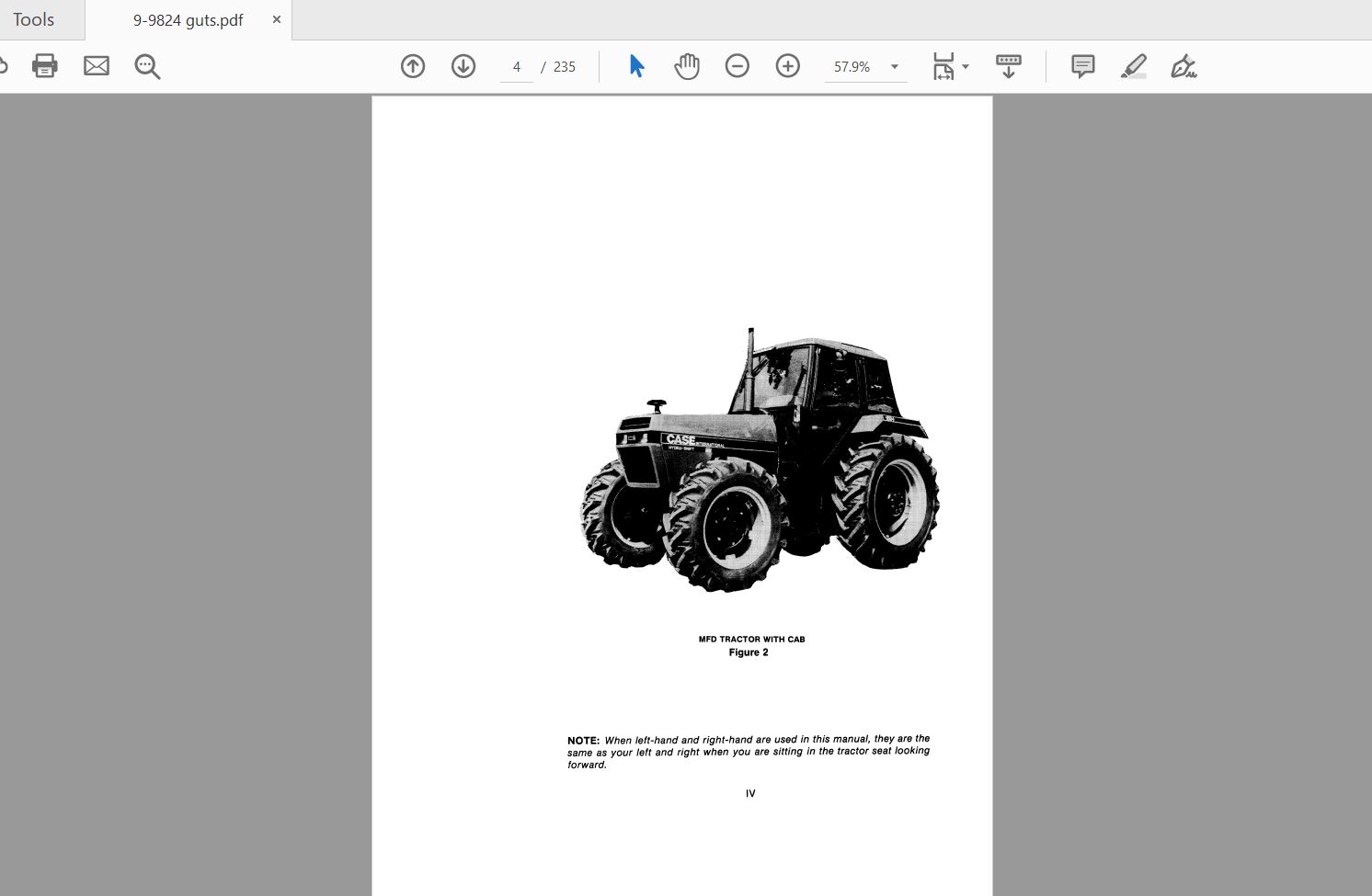 Case IH Tractor 1594 Operators Manual9 9824 2