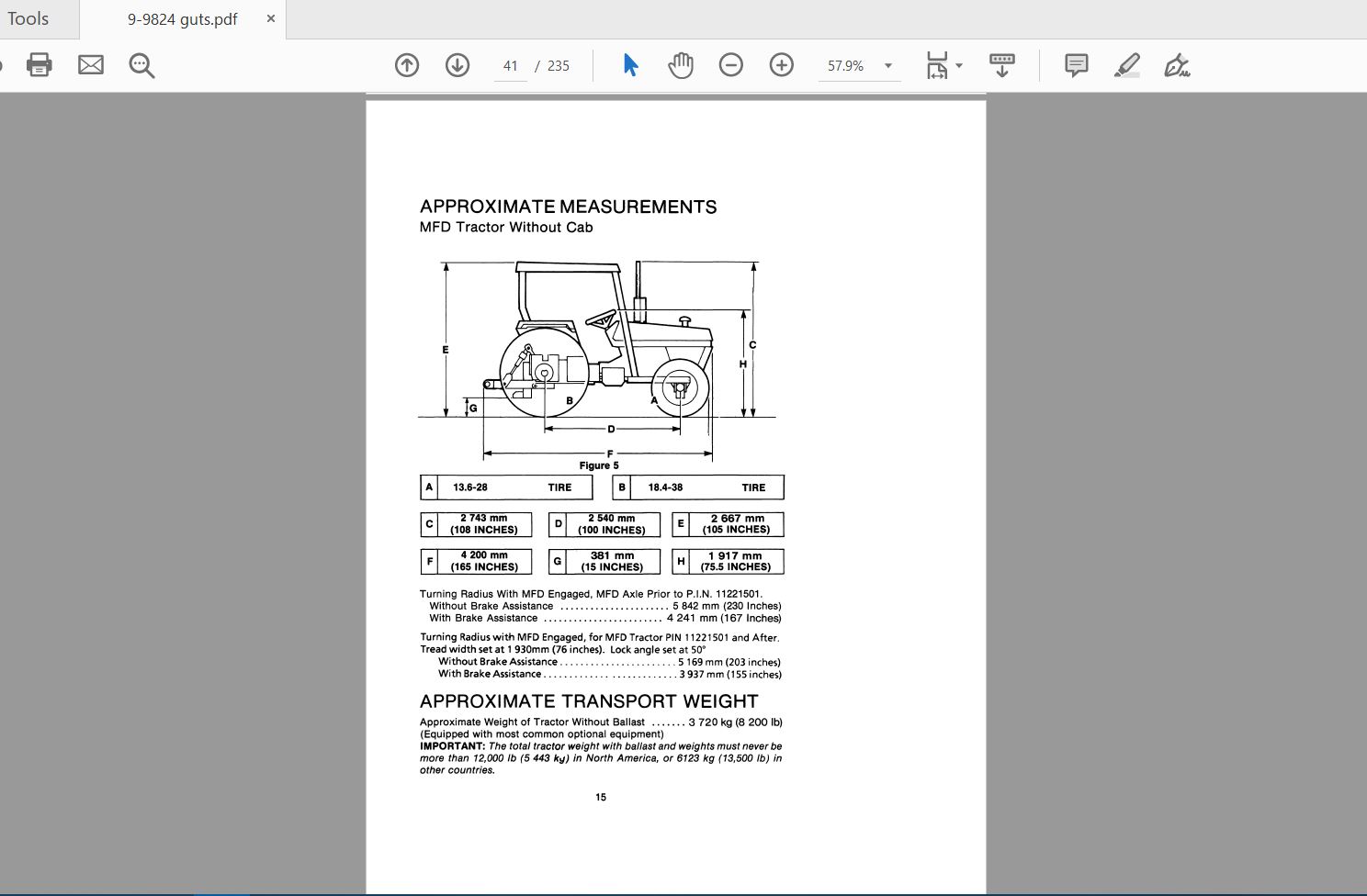 Case IH Tractor 1594 Operators Manual9 9824 3