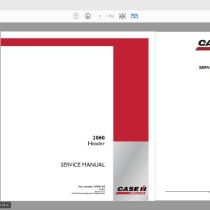 Case IH Tractor 2060 Header Service Manual47846161 1