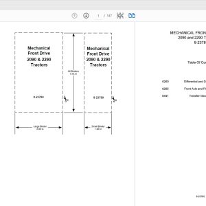 Case IH Tractor 2090 2290 TractorsMechanical Front Drive Service Manual8 23780 1