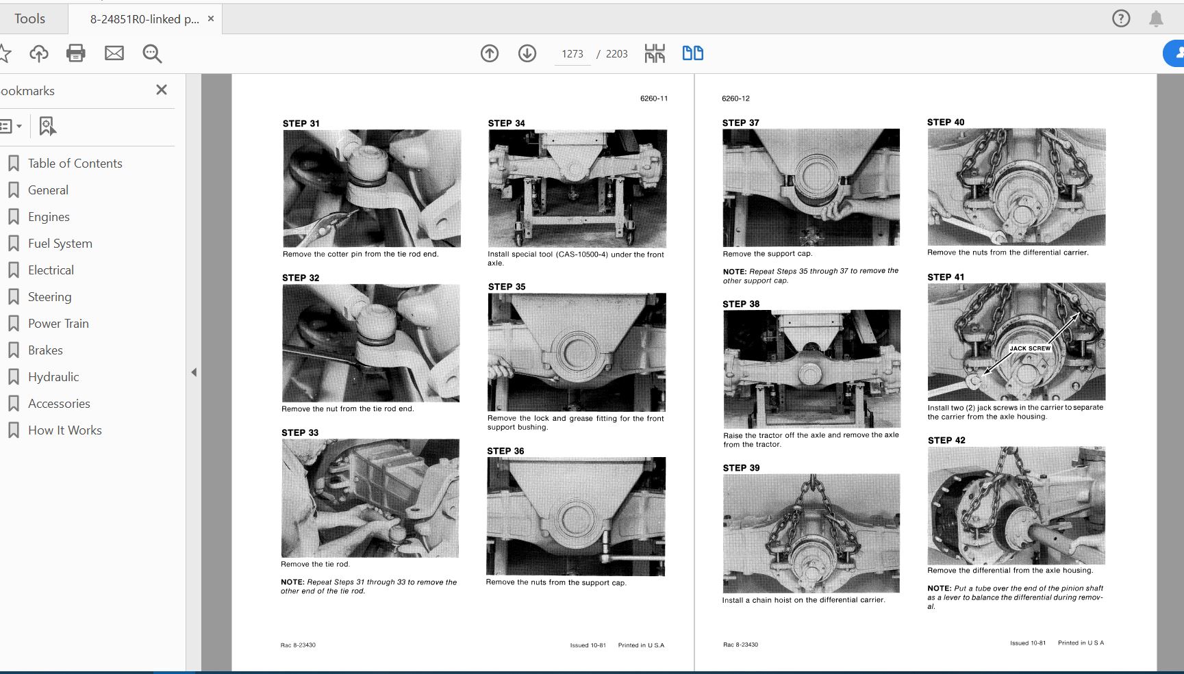 Case IH Tractor 209422943294 COMPLETE Service Manual8 24851R0 4