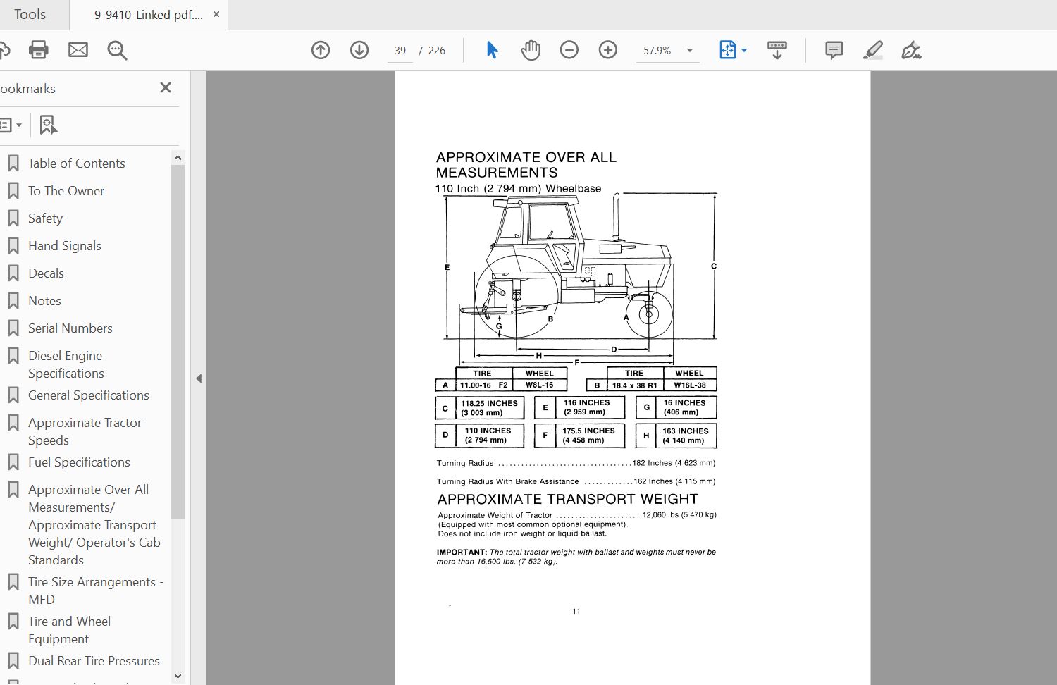 Case IH Tractor 2094 Operators Manual9 9410 3