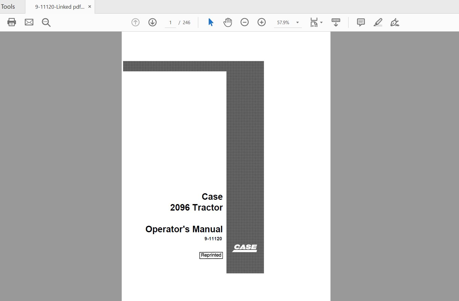 Case IH Tractor 2096 Operators Manual9 11120 1