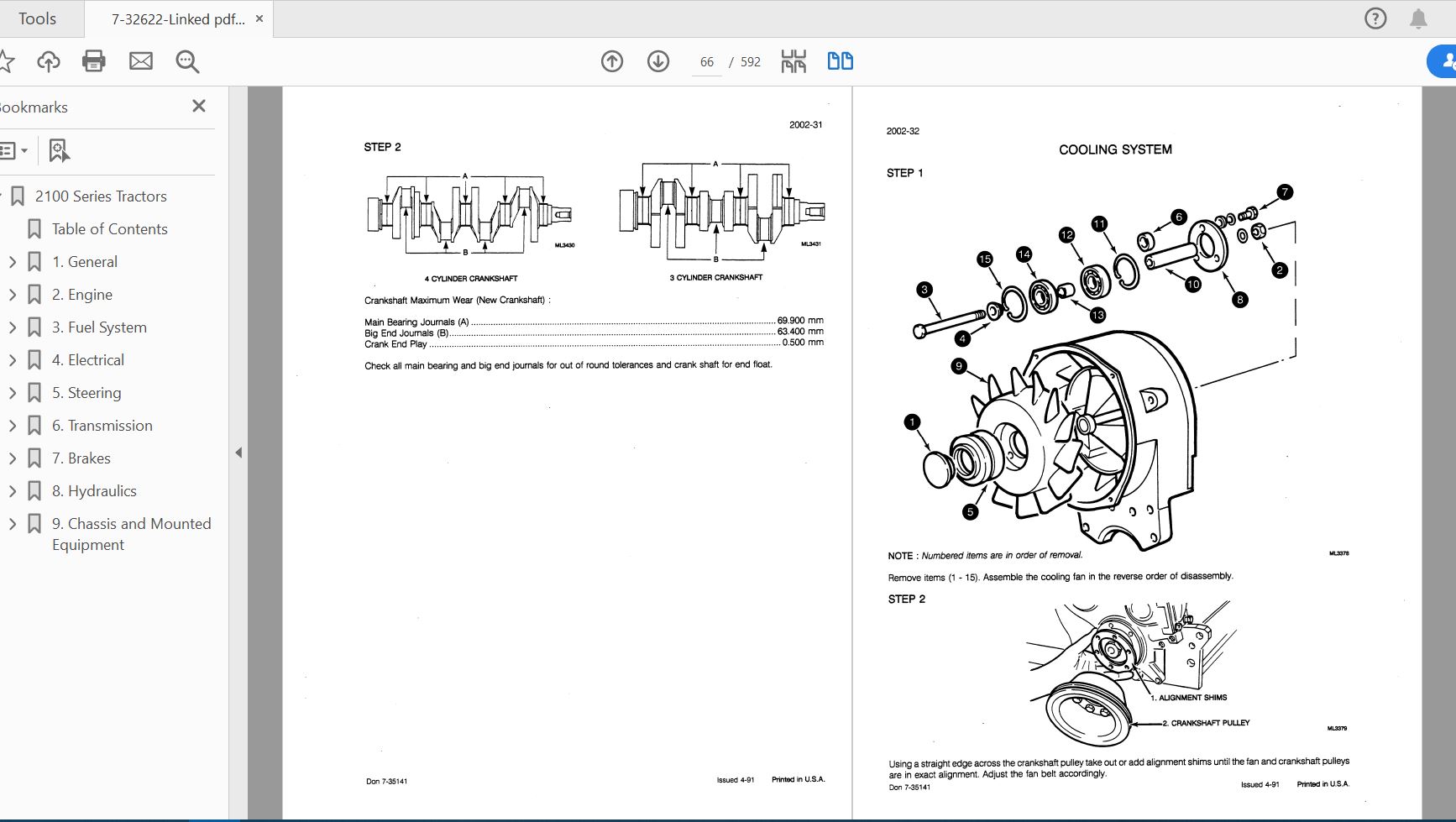 Case IH Tractor 2100 SERIES Service Manual7 32622 3