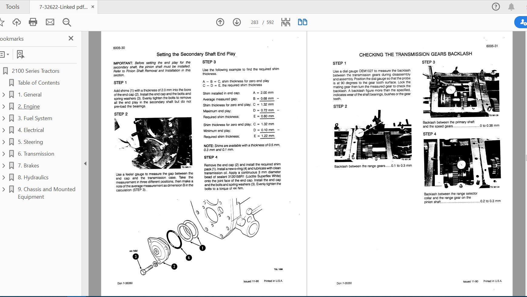 Case IH Tractor 2100 SERIES Service Manual7 32622 4