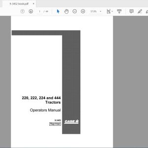 Case IH Tractor 220222224444 Operators Manual9 3452 1