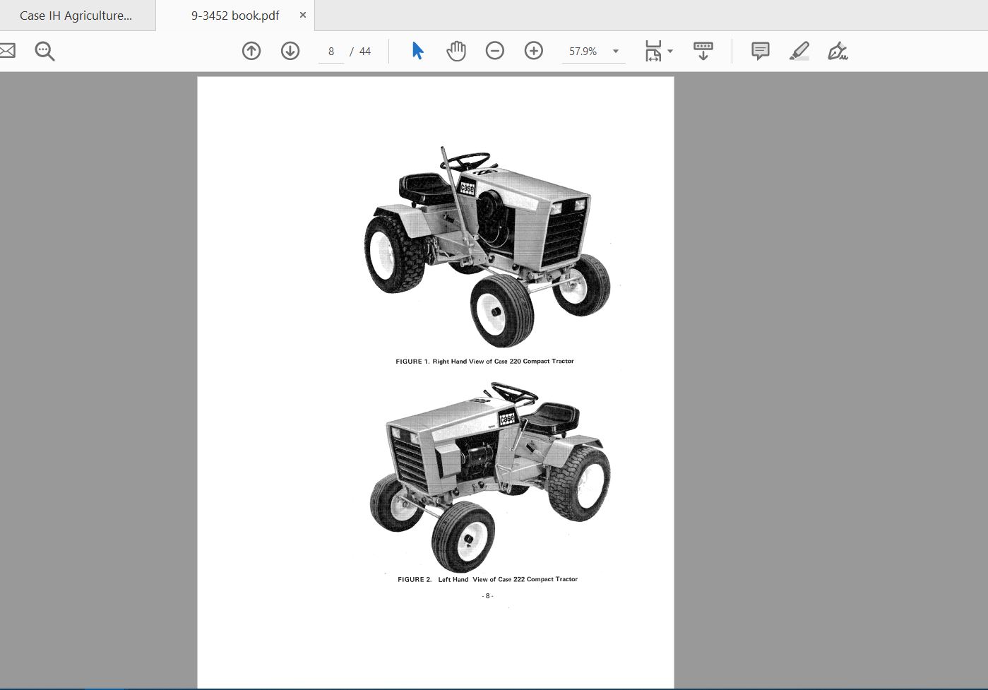 Case IH Tractor 220222224444 Operators Manual9 3452 2