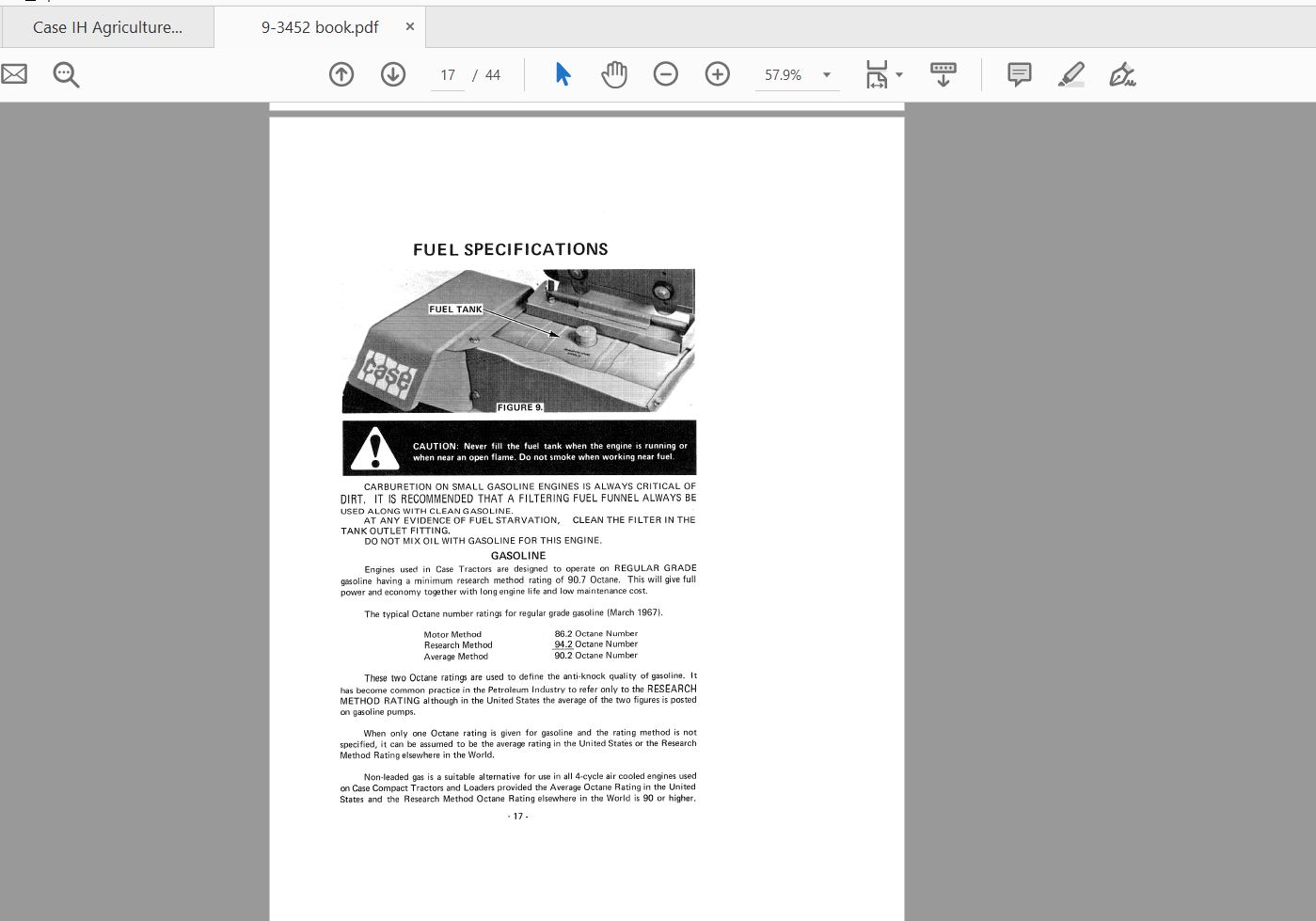 Case IH Tractor 220222224444 Operators Manual9 3452 4