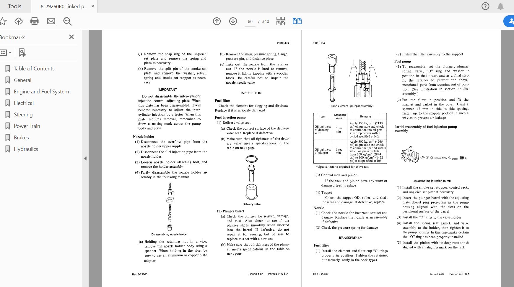 Case IH Tractor 245 255 Service Manual8 29260R0 4