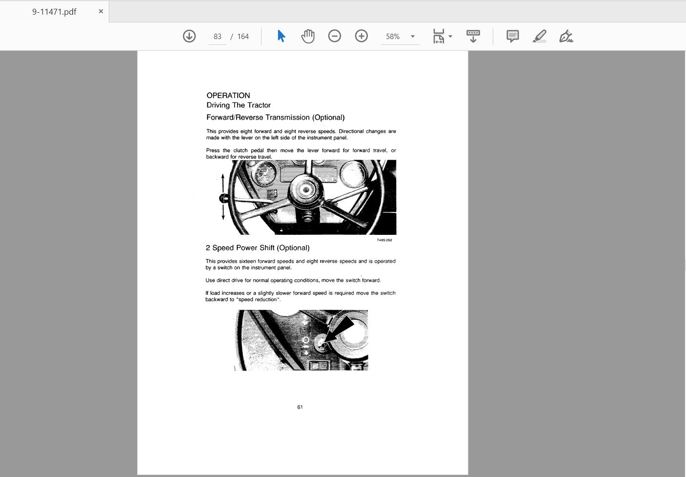 Case IH Tractor 258 2WD With Adjustable Front Axle Operators Manual9 11471 4