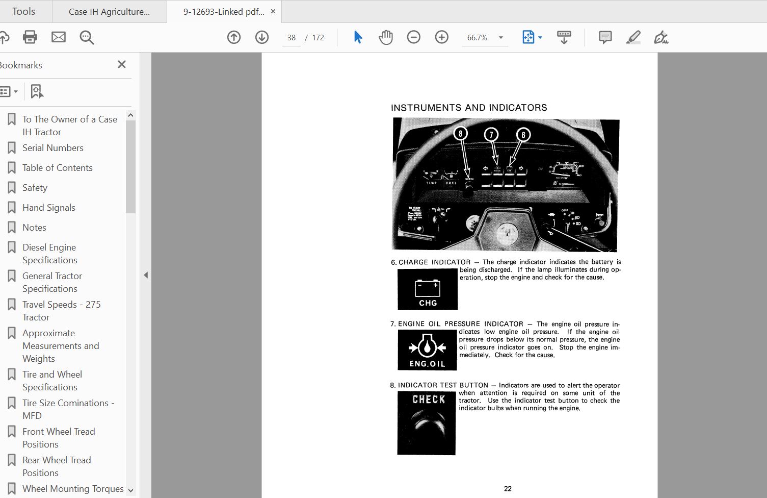 Case IH Tractor 275 Operators Manual9 12693 2