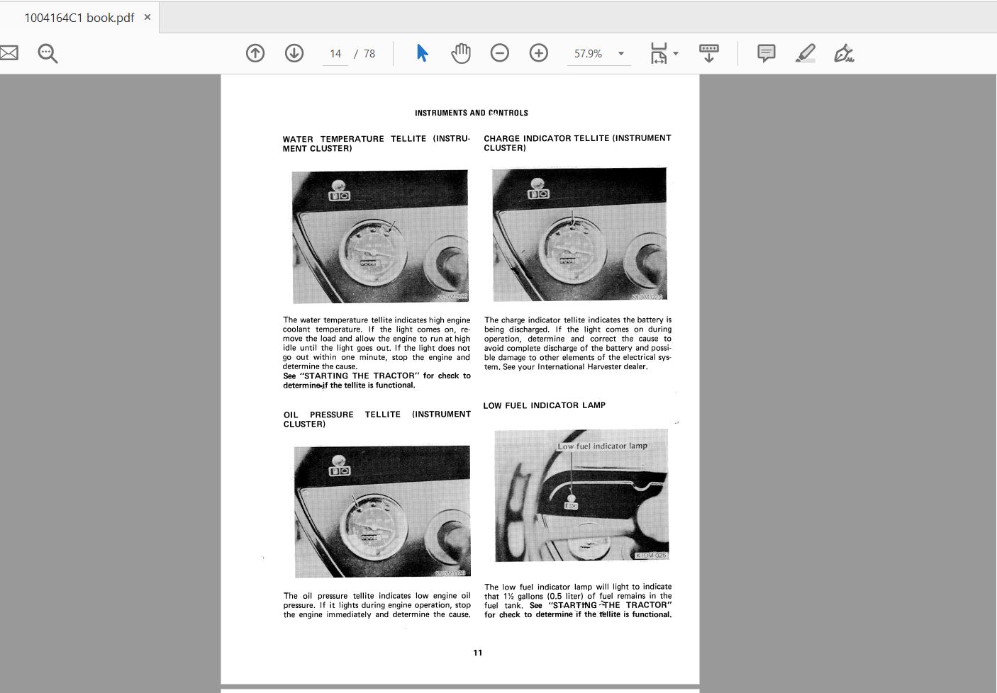 Case IH Tractor 284 Operators Manual1004164C1 3