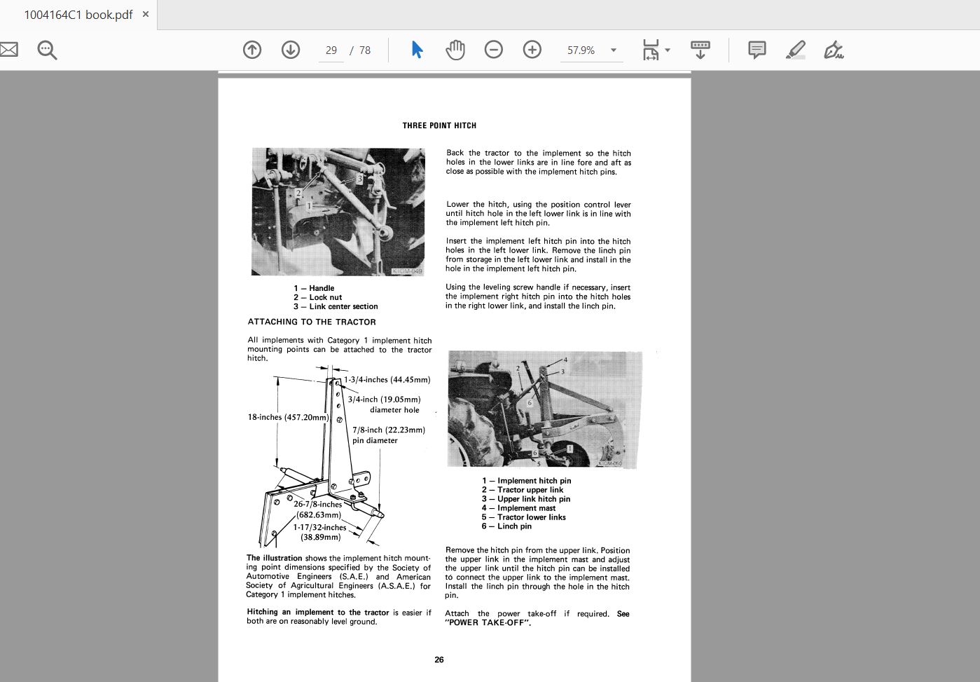 Case IH Tractor 284 Operators Manual1004164C1 4