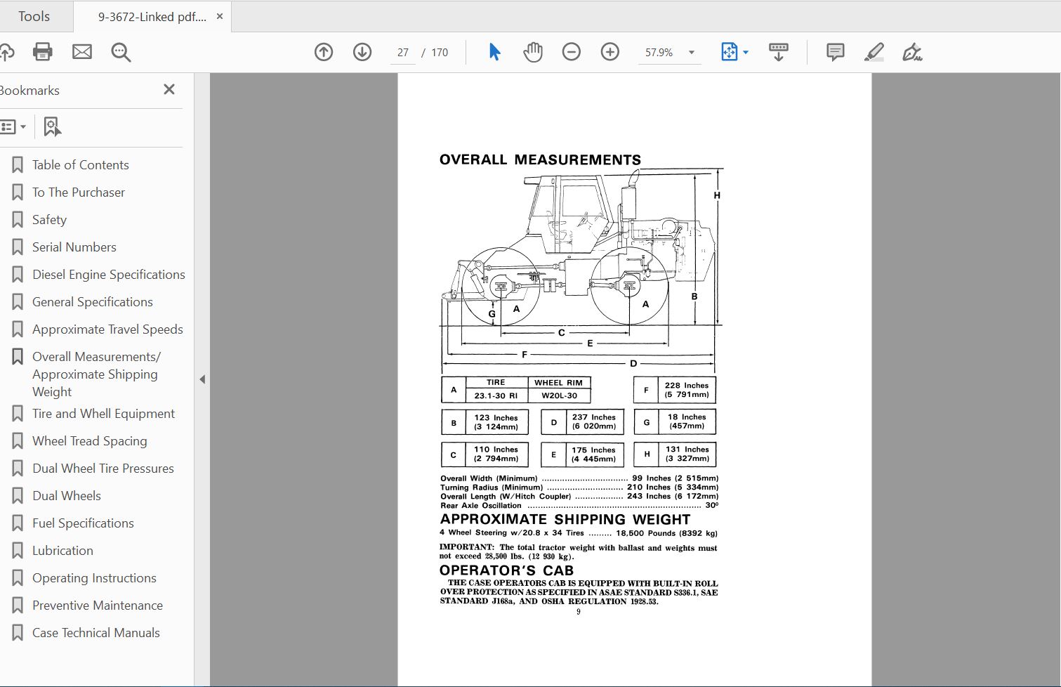 Case IH Tractor 2870 Operators Manual9 3672 2