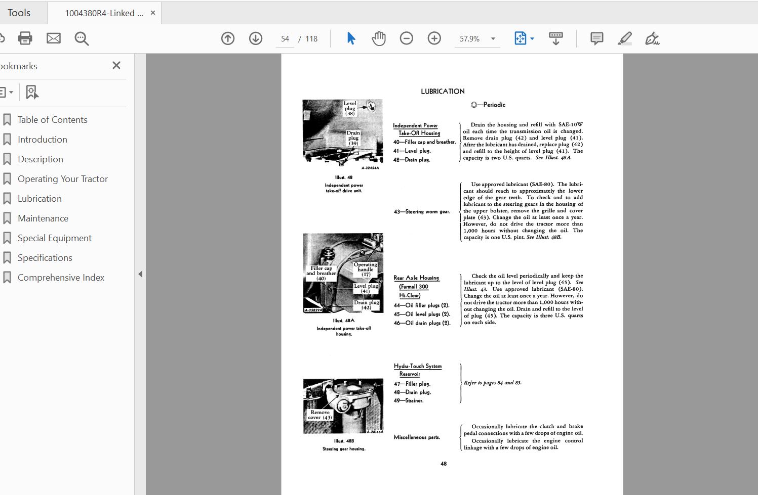 Case IH Tractor 300 Operators Manual1004380R4 4