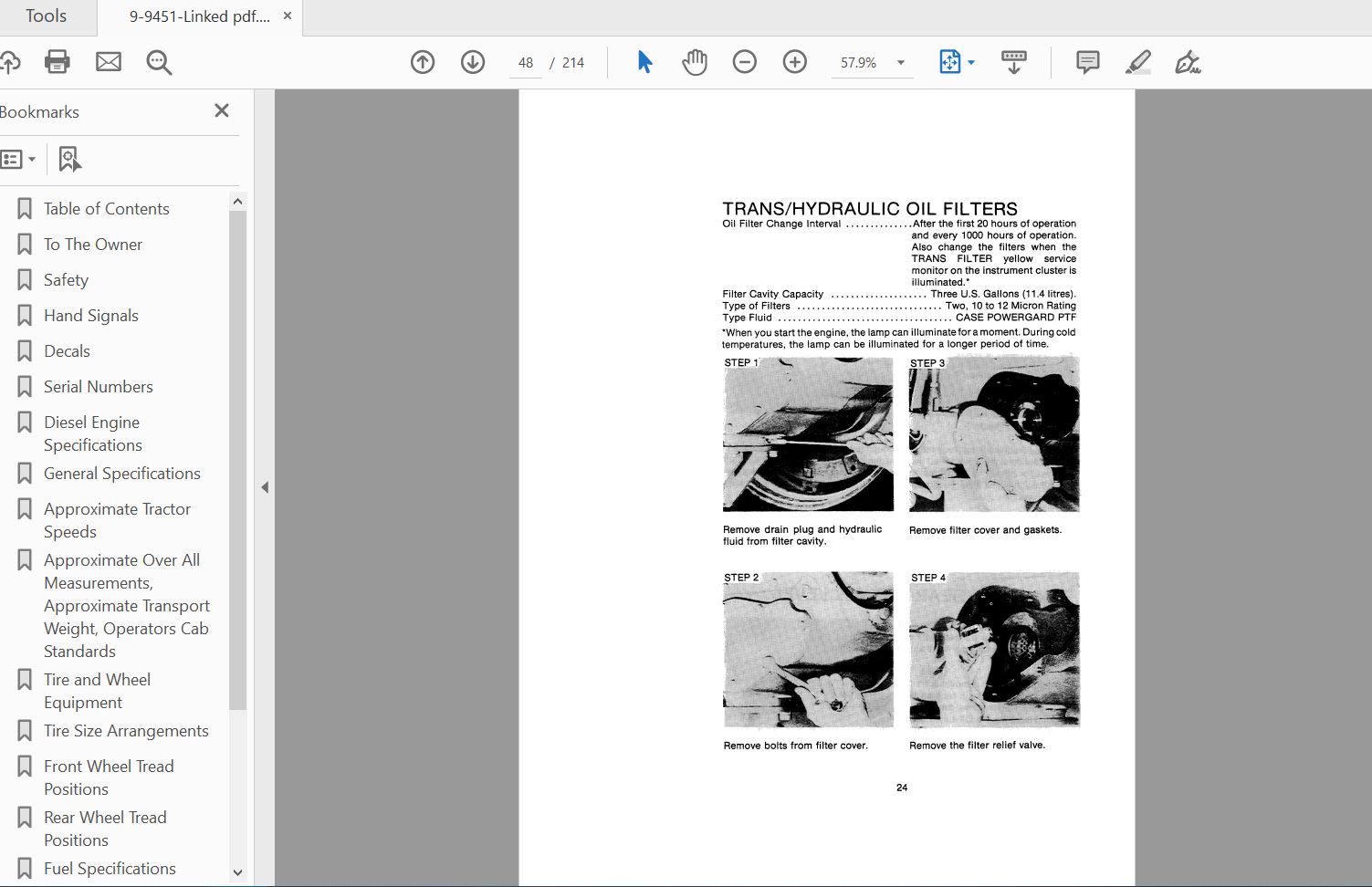 Case IH Tractor 3294 Operators Manual9 9451 4