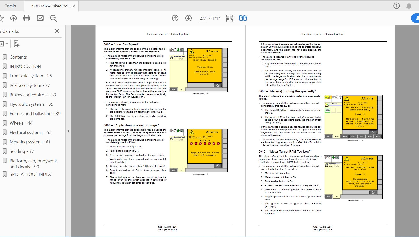Case IH Tractor 3560 4460 4660 5560 5860 7660 9560 Air cart Service Manual47827465 2 1