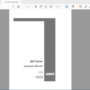 Case IH Tractor 385 Operators Manual9 11393 1