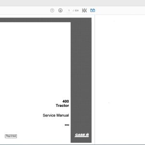 Case IH Tractor 400 Service Manual5692R0 1