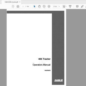 Case IH Tractor 404 Operators Manual1082594R2 1