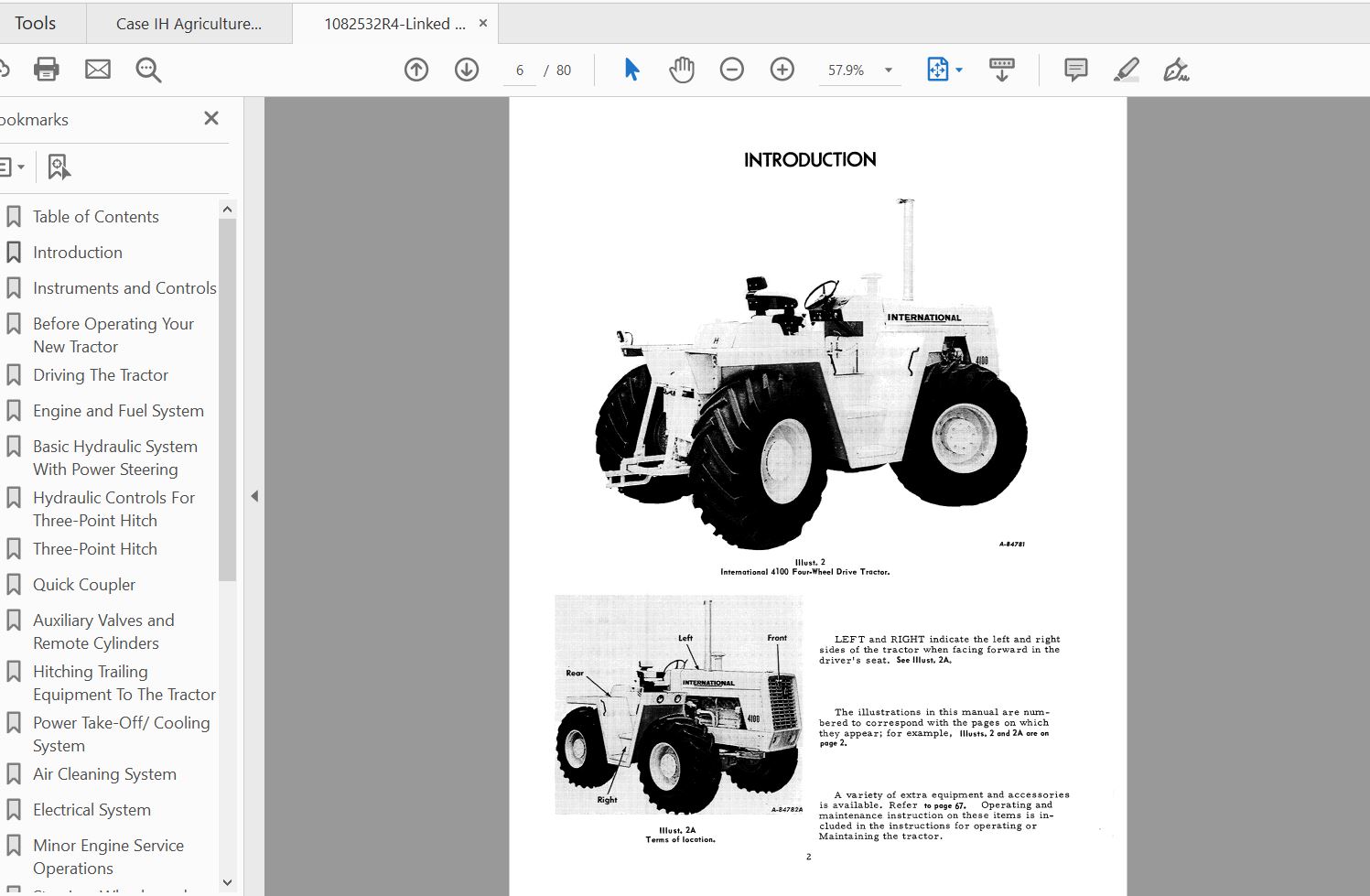 Case IH Tractor 4100 Operators Manual1082532R4 2