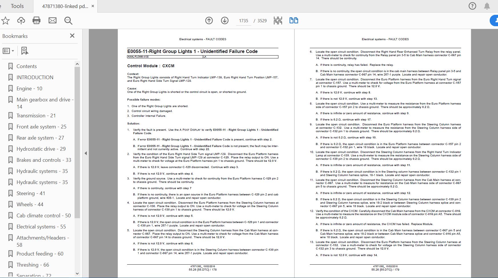 Case IH Tractor 4130 Combine Service Manual47871380 3