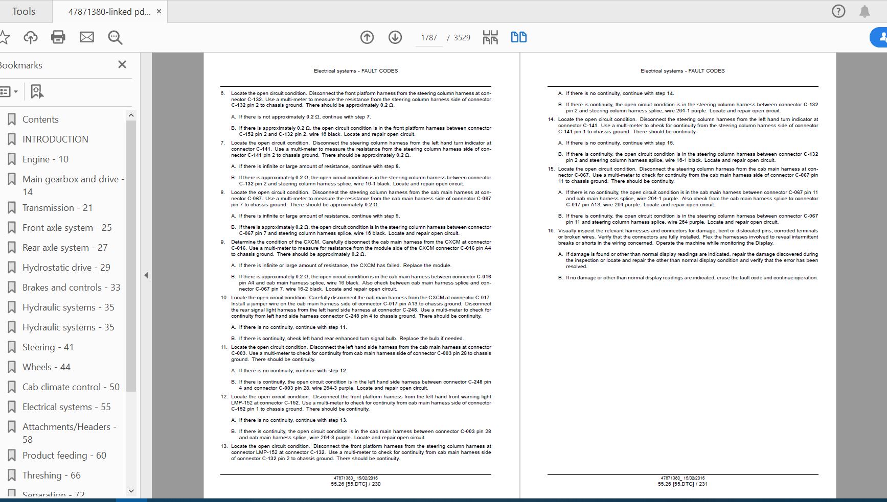 Case IH Tractor 4130 Combine Service Manual47871380 4