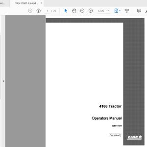 Case IH Tractor 4166 Operators Manual1084116R1 1