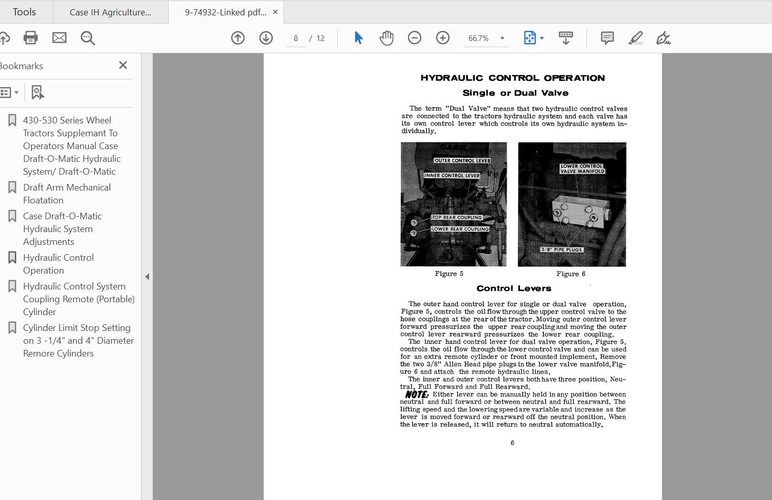 Case IH Tractor 430 Supplement Operators Manual9 74932 3