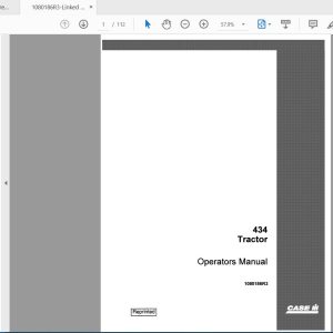 Case IH Tractor 434 Operators Manual1080186R3 1