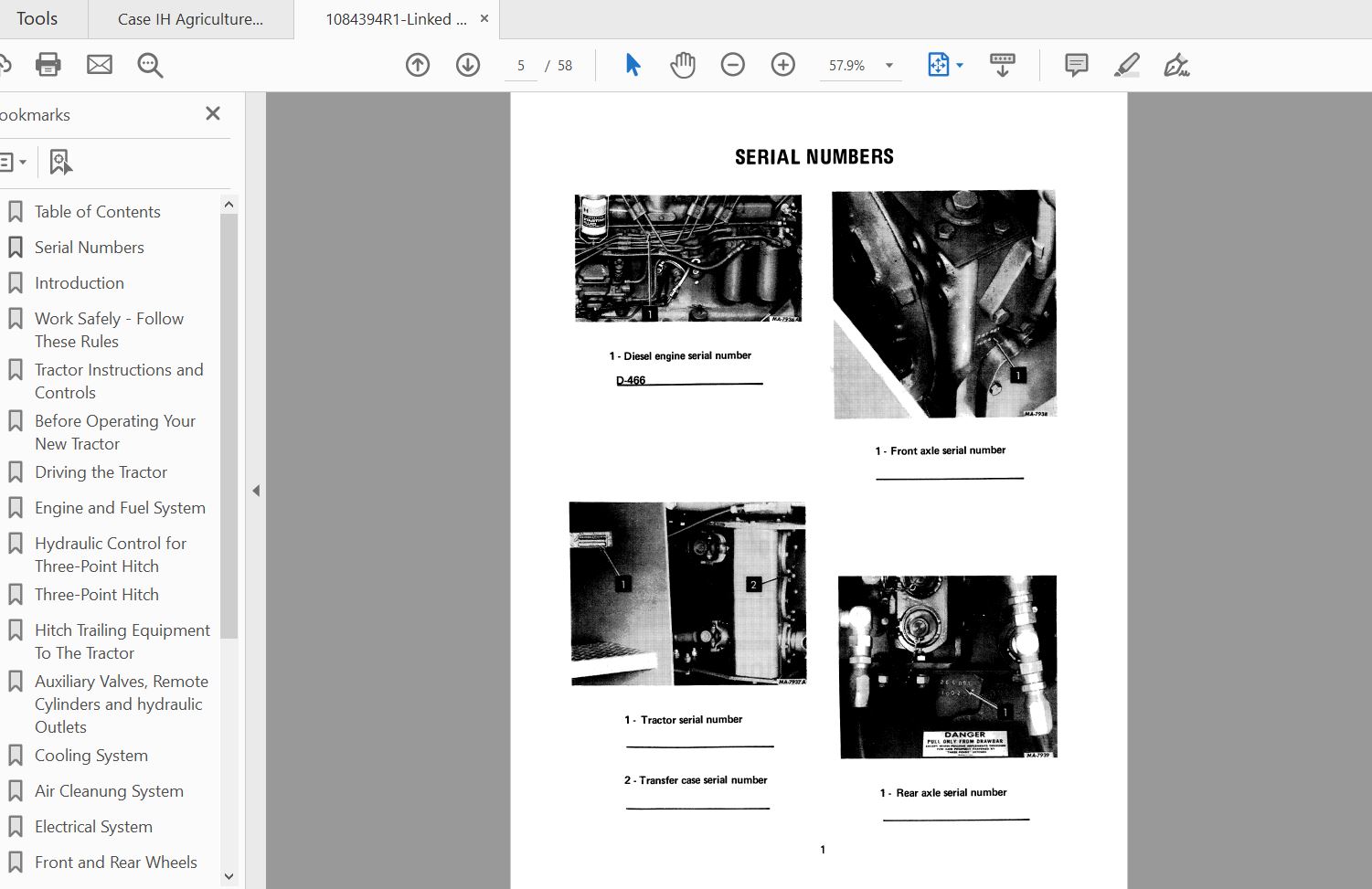 Case IH Tractor 4366 Operators Manual1084394R1 2