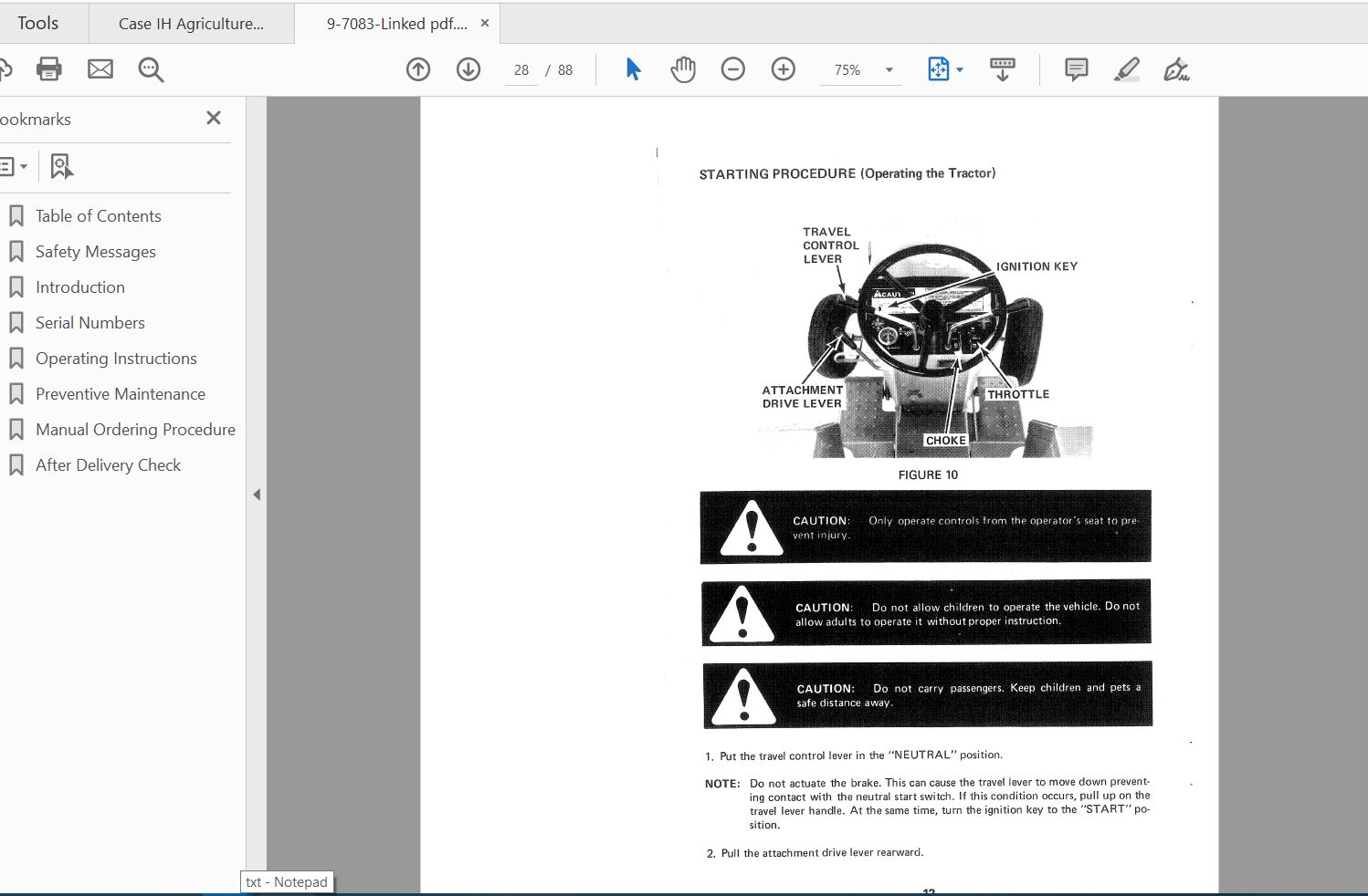 Case IH Tractor 446448 Operators Manual9 7083 3