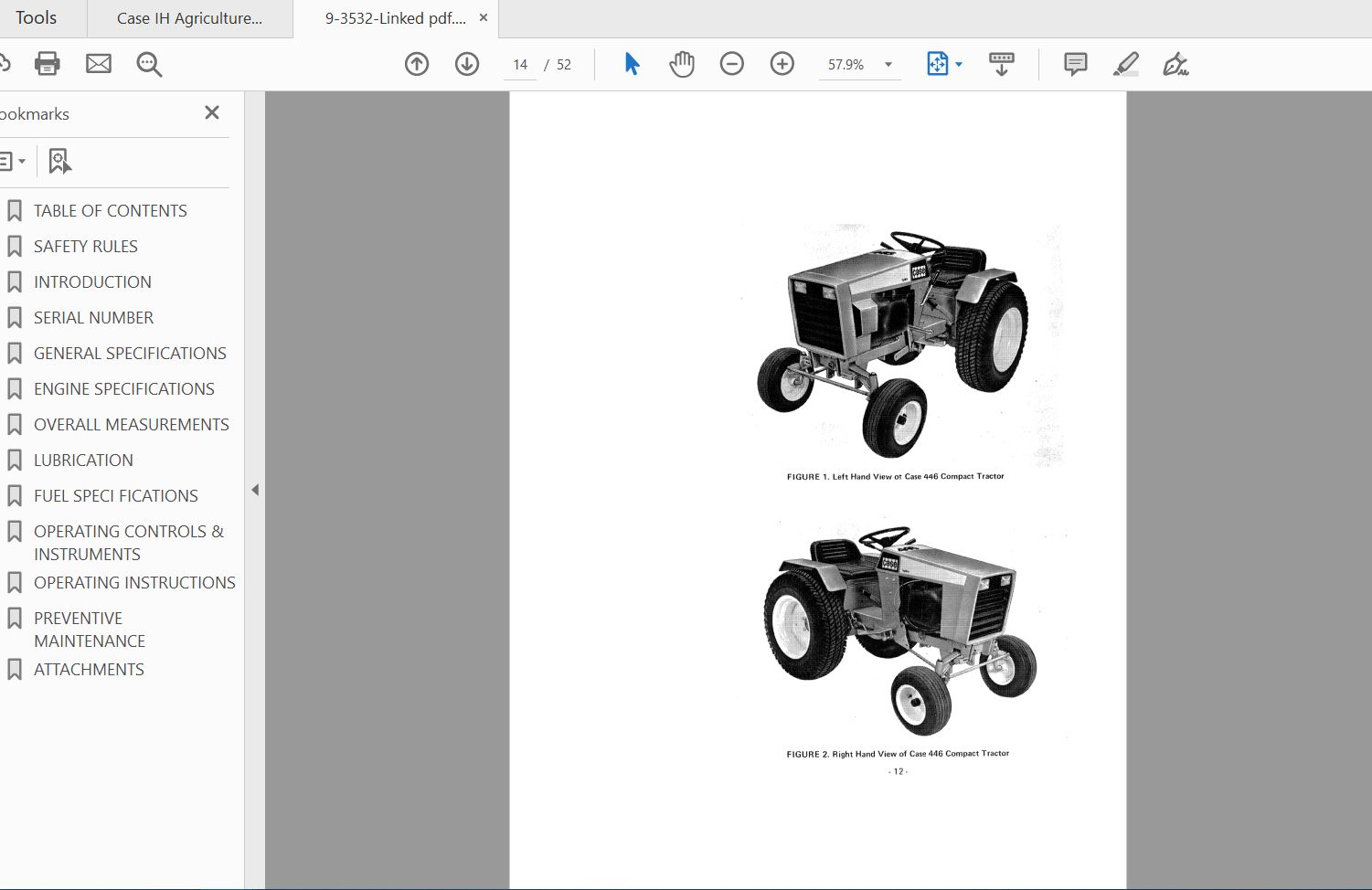 Case IH Tractor 446 Operators Manual9 3532 2