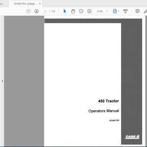 Case IH Tractor 450 Operators Manual1014017R1 1