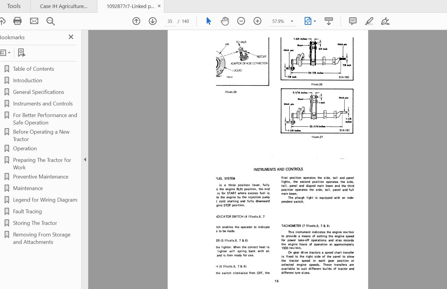 Case IH Tractor 454 474 574 674 United Kingdom Build Indust Trcts Operators Manual1092877R7 3
