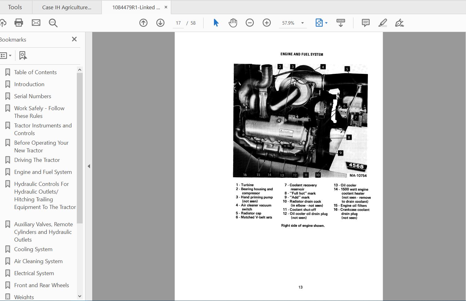Case IH Tractor 4568 Operators Manual1084479R1 3