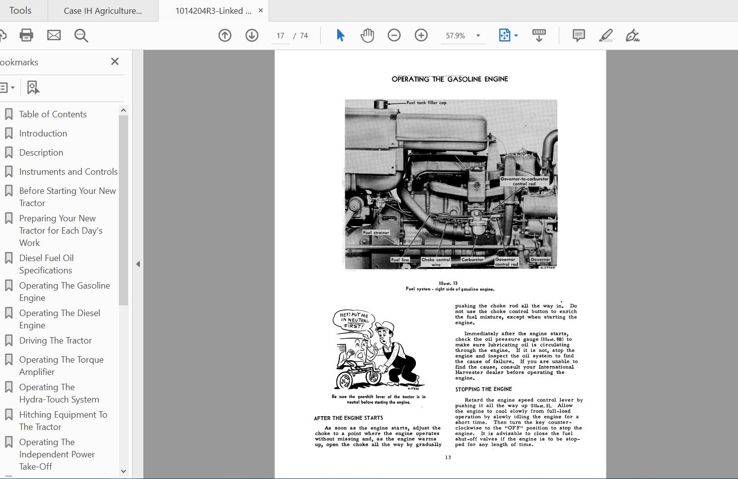 Case IH Tractor 460 Series Industrial Tractor International Operators Manual1014204R3 3