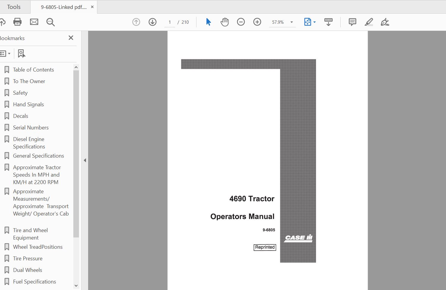 Case IH Tractor 4690 Operators Manual9 6805 1