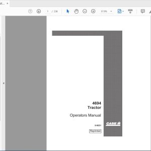 Case IH Tractor 4694 Operators Manual9 9851 1