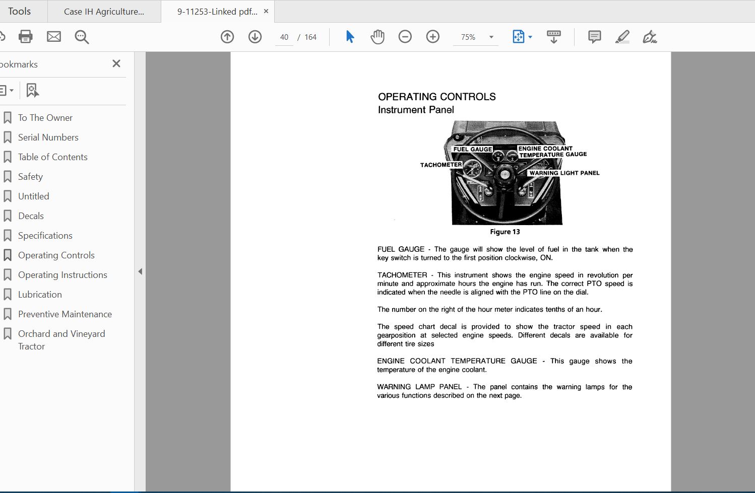 Case IH Tractor 485 Operators Manual9 11253 4