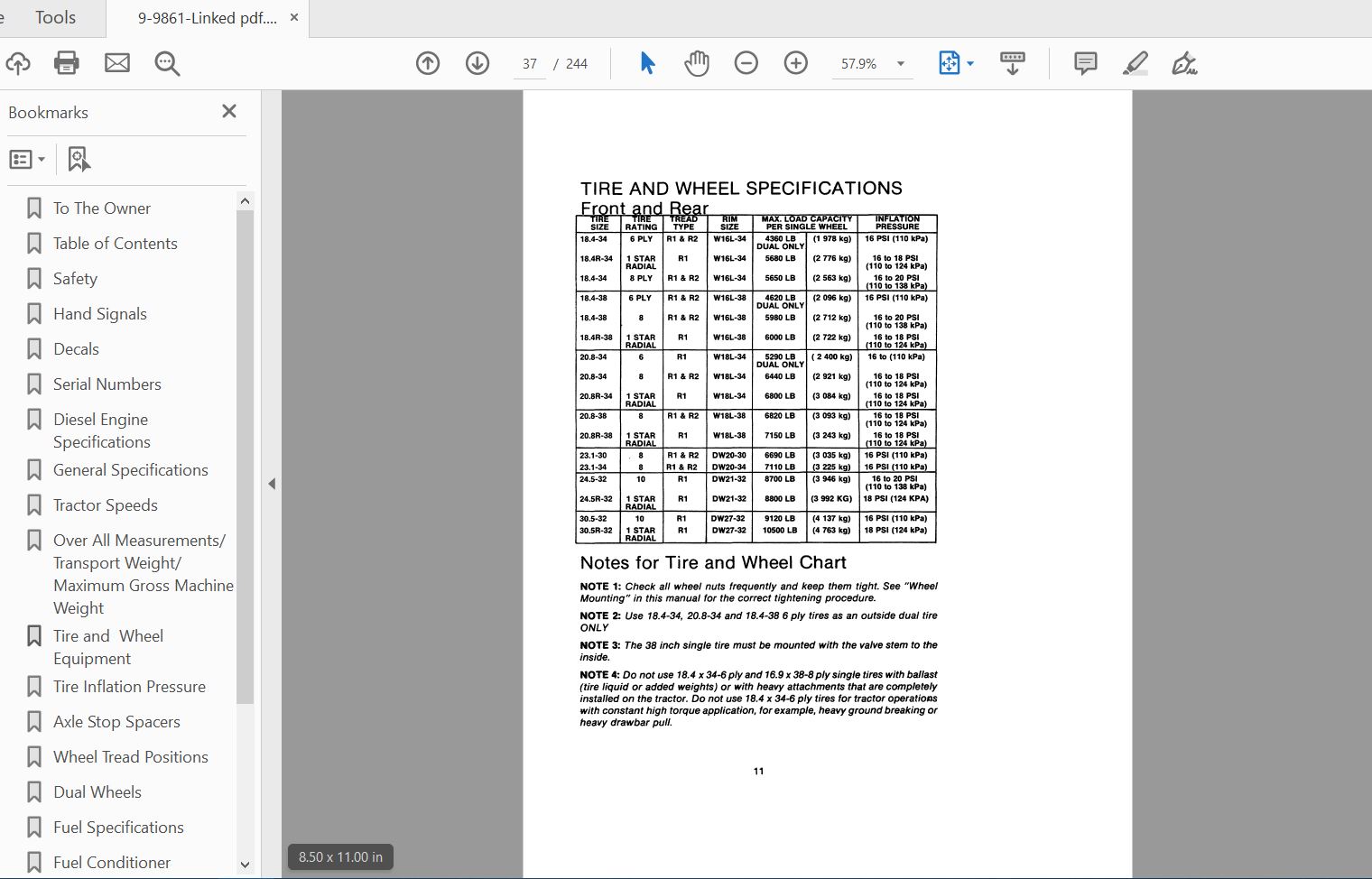 Case IH Tractor 4894 Operators Manual9 9861 2