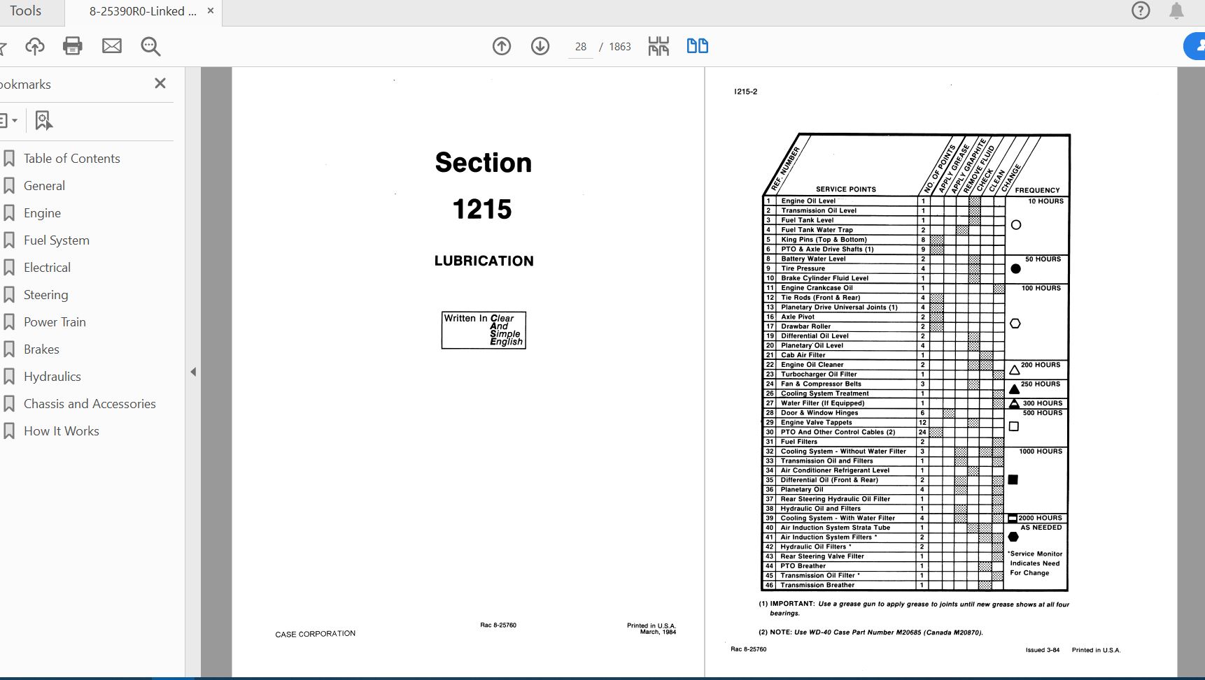 Case IH Tractor 4994 Service Manual8 25390R0 2